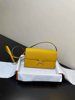 Hermes Constance Long To Go wallet H080126 yellow gold - Default Title - View 1