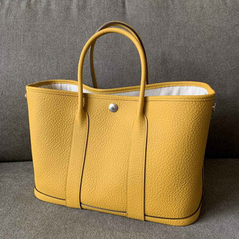 Hermes Garden Party 30 bag Negonda calfskin Yellow - Default Title - View 1