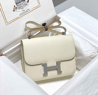 Hermes Constance 23 Box Epsom Leather Beige Silver H082808 - Default Title - View 1