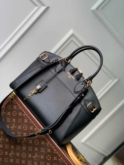 Louis Vuitton Lock It MM High End M22914 Black Leathers