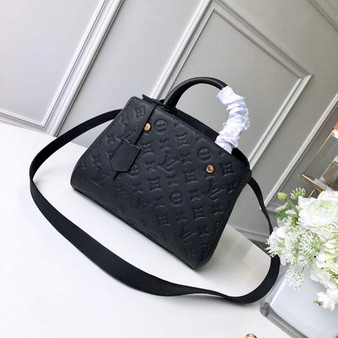Louis Vuitton M41053 Montaigne BB Monogram Empreinte Leather Black