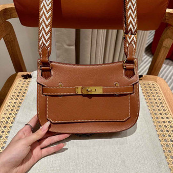 Hermes Jypsiere mini bag Tan Gold Swift Leather H25650 - Default Title - View 1