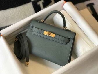Hermes Kelly Mini II Bag Dark Green Epsom Leather with Gold Hardware 19 - Default Title - View 1