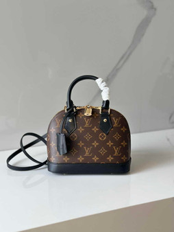 Louis Vuitton Alma BB Mini Top Handle Bag M53152 Monogram Black