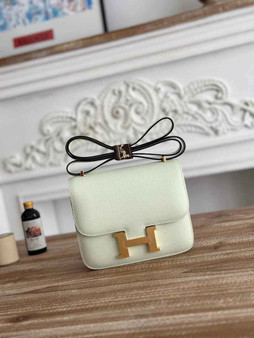 Hermes Constance Epsom Leather 19cm Light Green Gold H082211 - Default Title - View 1