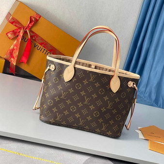 Louis Vuitton Neverfull PM Bag M41000 Monogram Canvas Beige - Default Title - View 1
