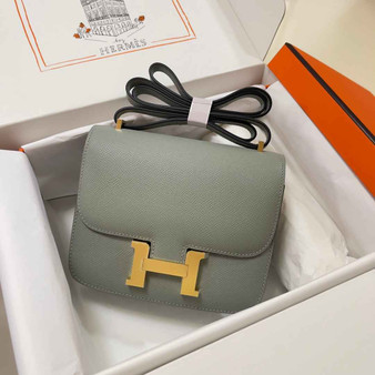Hermes Constance Bag Gray Epsom Leather Gold H2506 - Default Title - View 1