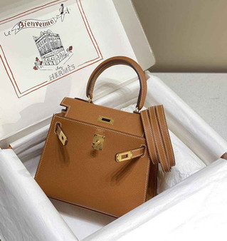 Hermes Kelly Mini II Bag 20 Camel Epsom with Gold Hardware - Default Title - View 1