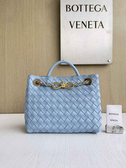 Bottega Veneta Small Andiamo Chain 786008 Lambskin Blue
