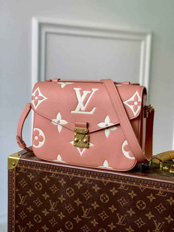 Louis Vuitton M45773 Pochette Metis handbag Monogram Leather Pink