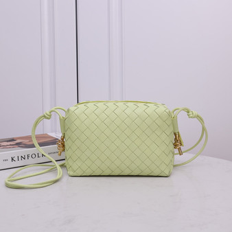Bottega Veneta Small Loop Camera Bag 723548 Light Green leather