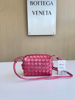 Bottega Veneta Mini Loop Camera Cross-Body Bag 680254 Plum