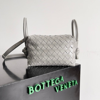 Bottega Veneta Top Handle Loop Bag 796615 in Gray