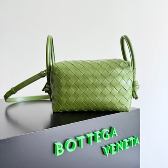 Bottega Veneta Top Handle Loop Bag 796615 in Green Leather