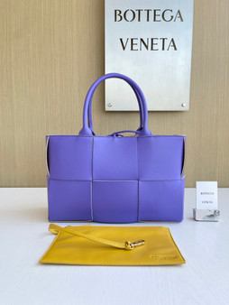 Bottega Veneta Small Arco Tote Bag 652867 Lambskin Purple