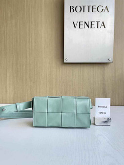 Bottega Veneta Cassette Belt Bag 651053 Lambskin Light Green