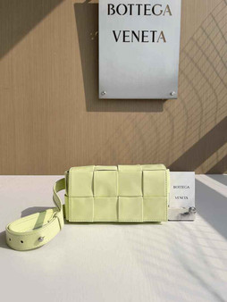 Bottega Veneta Cassette Belt Bag 651053 Lambskin Light Yellow