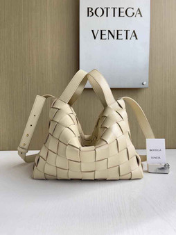 Bottega Veneta Bowling Cassette Bag 730327 Lambskin Dark Beige