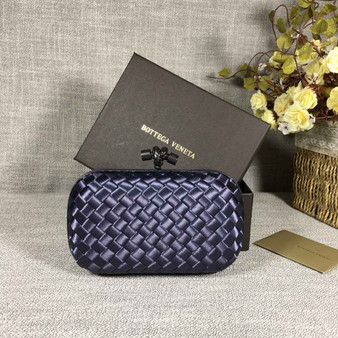 Bottega Veneta Knot 717622 Silk Navy Blue