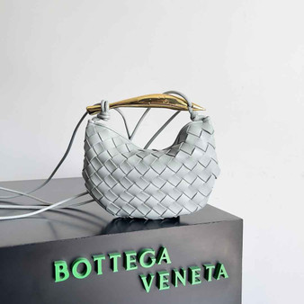 Bottega Veneta Mini Sardine 744267 Lambskin Gray