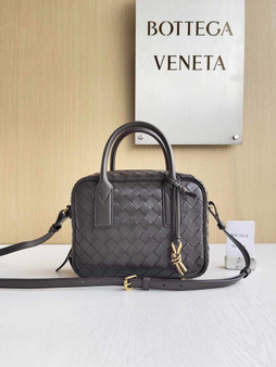 Bottega Veneta Small Getaway 776736 Lambskin Coffee