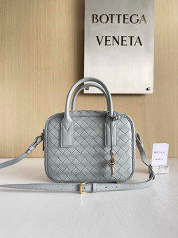 Bottega Veneta Small Getaway 776736 Lambskin Gray