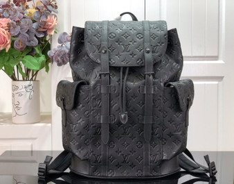 Louis Vuitton M55699 Christopher Backpack MM Leather Black - 38 x 44 x 21 cm / Black - View 1