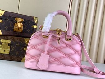 Louis Vuitton Alma BB Mini Top Handle Bag M24453 Rosabella Pink Lamb leather