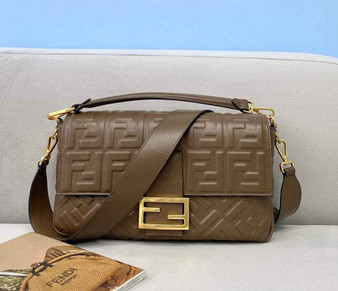 Fendi 8BR771 Baguette Large Brown leather bag