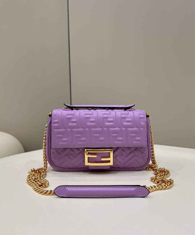 Fendi 8BS017 Baguette Mini Light Purple leather bag