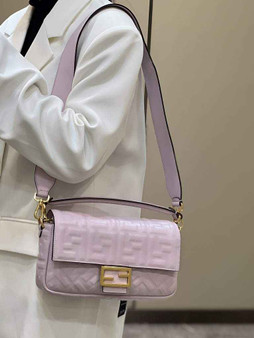 Fendi 8BR600 Baguette Light Purple leather bag