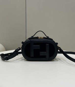 Fendi 8BS058 O’Lock Mini Camera Case Black leather mini bag
