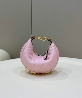 Fendi Nano Fendigraphy 7AS089 Pink Snake leather
