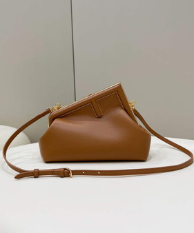 Fendi First Small 8BP129 Brown leather bag