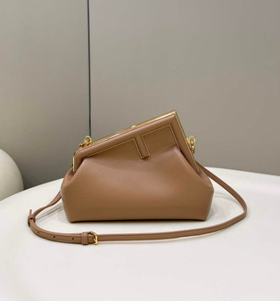 Fendi First Small 8BP129 Apricot leather bag