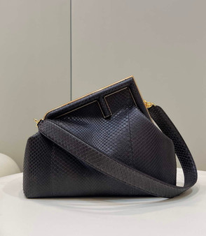 Fendi First Medium 8BP127 Coffee python leather bag