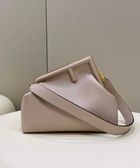Fendi First Medium 8BP127 Beige leather bag