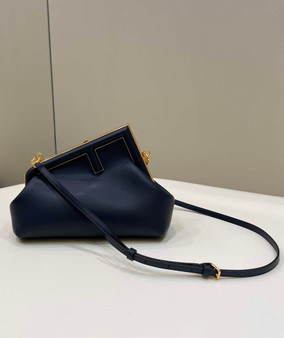 Fendi First Small 8BP129 Black leather bag