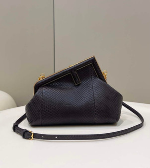 Fendi First Small 8BP129 Brown python leather bag