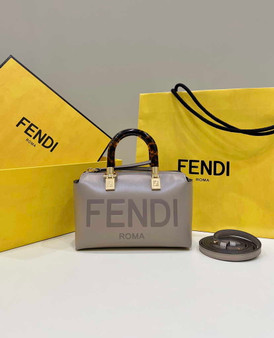 Fendi 8BS067 By The Way Mini Small dove gray leather Boston bag