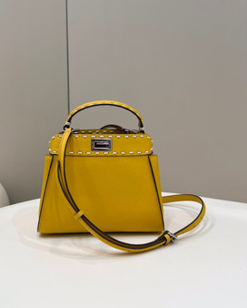 Fendi Peekaboo Mini Selleria Bag 8BN244 Yellow