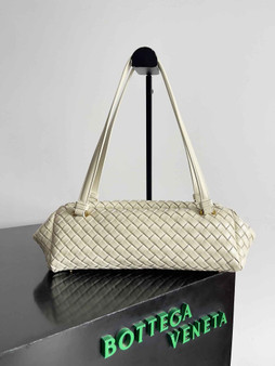 Bottega Veneta Let's go Shoulder Bag 796258 Beige Leather