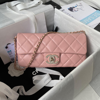 Chanel AP3791 Evening Clutch with chain Lambskin Pink
