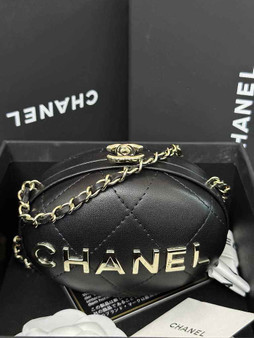 Chanel Clutch with chain Black Lambskin AP3252 - Default Title - View 1
