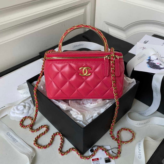 Chanel Clutch with chain Plum Lambskin AP3383