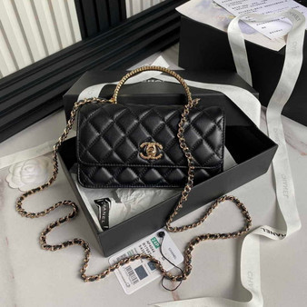 Chanel Clutch with Chain AP4044 Lambskin Black