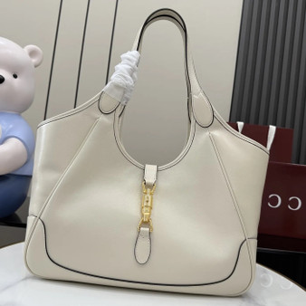 Gucci ‎‎Mercato medium tote bag 866645 White soft leather