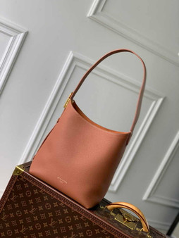 Louis Vuitton Low Key Hobo PM Bag M25354 Brown Grained calfskin