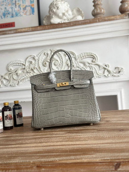 Hermès Birkin Bag 25 Calfskin Gray