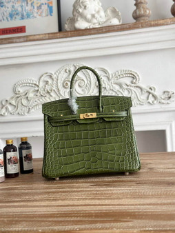 Hermès Birkin Bag 25 Calfskin Green
